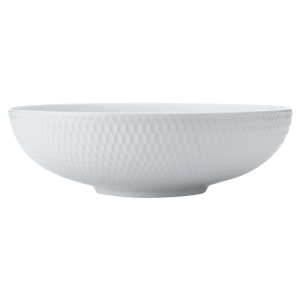 White Basics Diamonds Round Serving Bowl